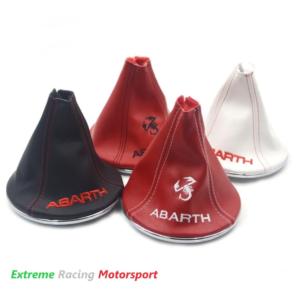 Xtreme Racing Portafogli e Articoli in Ecopelle Cuffia cambio Abarth 500 595 695 bianca