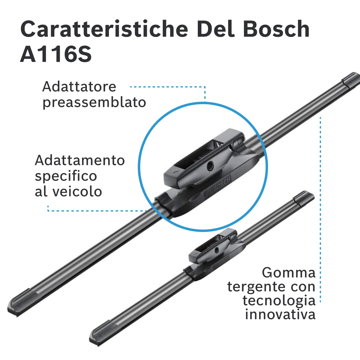 Bosch Spazzole tergicristallo 3397007116 600 e 400 mm