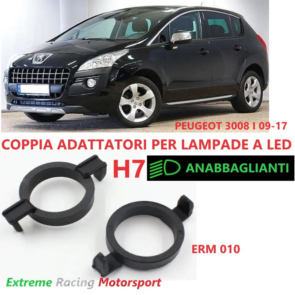 Xtreme Racing Accessori per Illuminazione LED ERM010 adattatori H7 Peugeot 3008 I 09-17