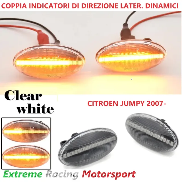 Xtreme Racing Indicatori di Direzione LED Citroen Jumpy 07-20 frecce dinamiche coppia fumè IP68