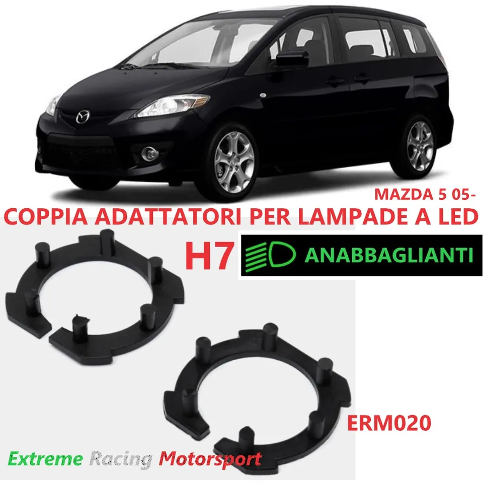 Xtreme Racing Accessori per Illuminazione LED ERM020 adattatori H7 Mazda 5