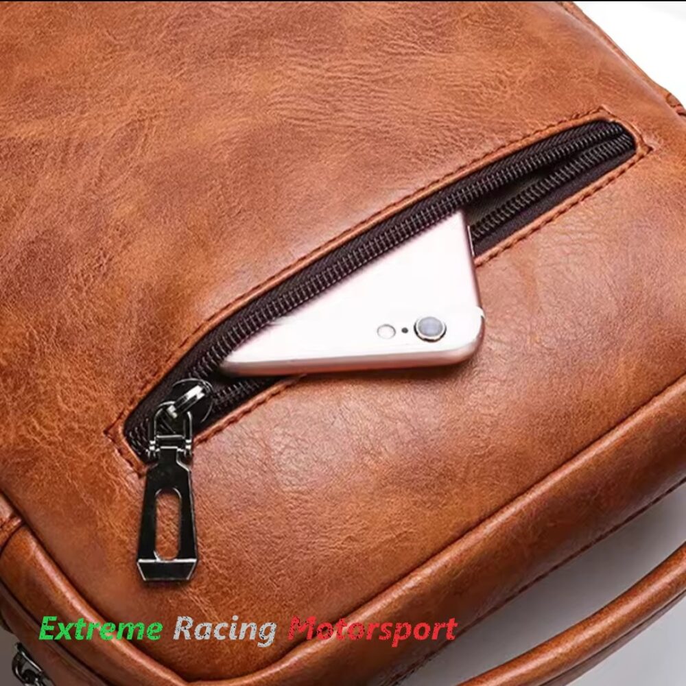 Xtreme Racing Portafogli e Articoli in Ecopelle borsello uomo marrone 26 cm capiente