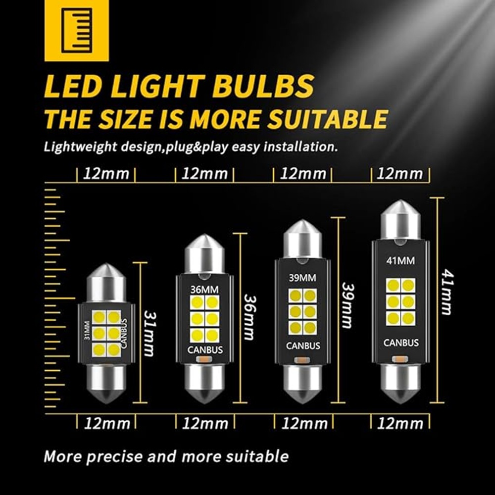 Xtreme Racing Lampadine LED Coppia C5W 39 mm ERM C5W-39 bianche CANBUS