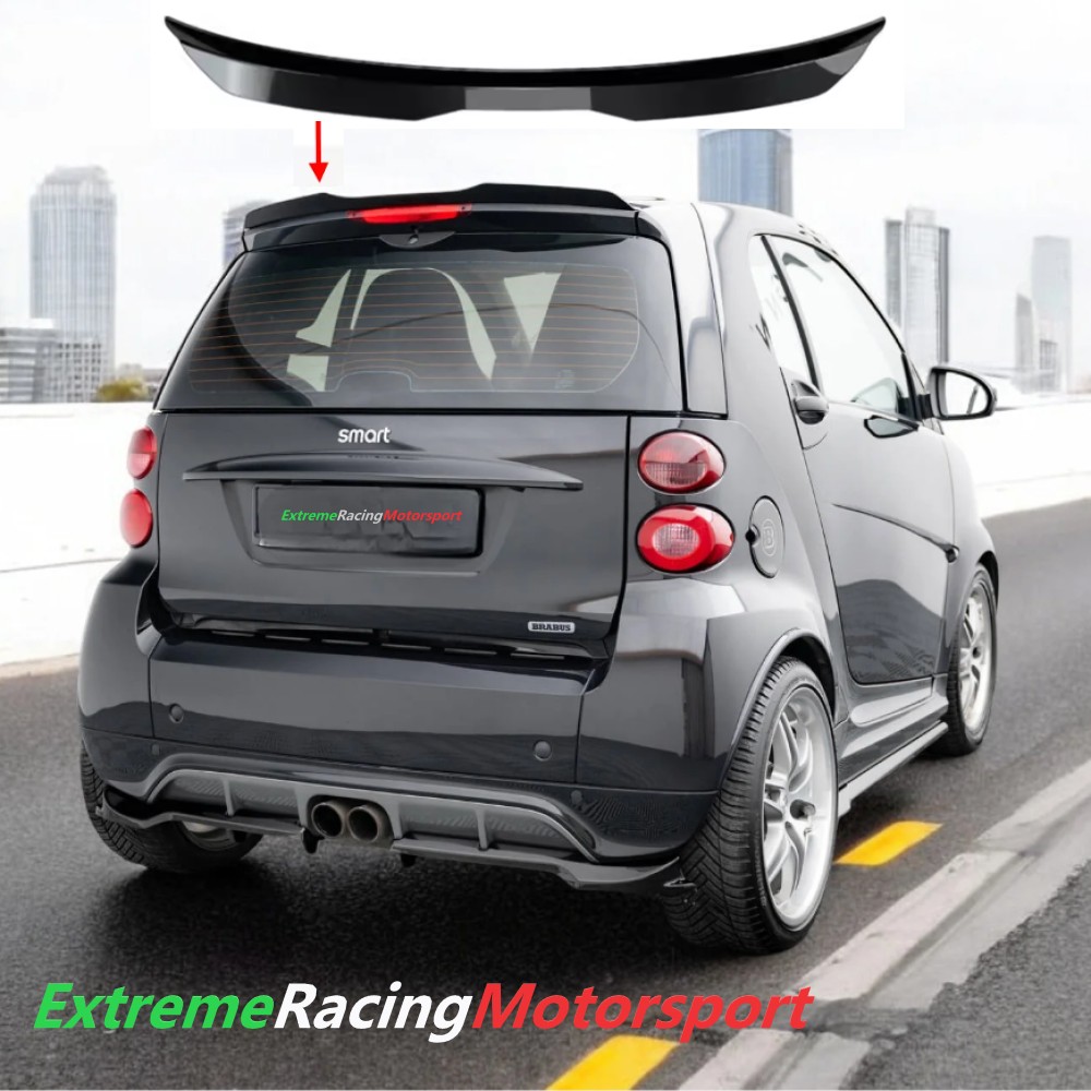 Xtreme Racing Decorazioni Auto e Adesivi Spoiler Lunotto Smart Fortwo 451 Carbon Look