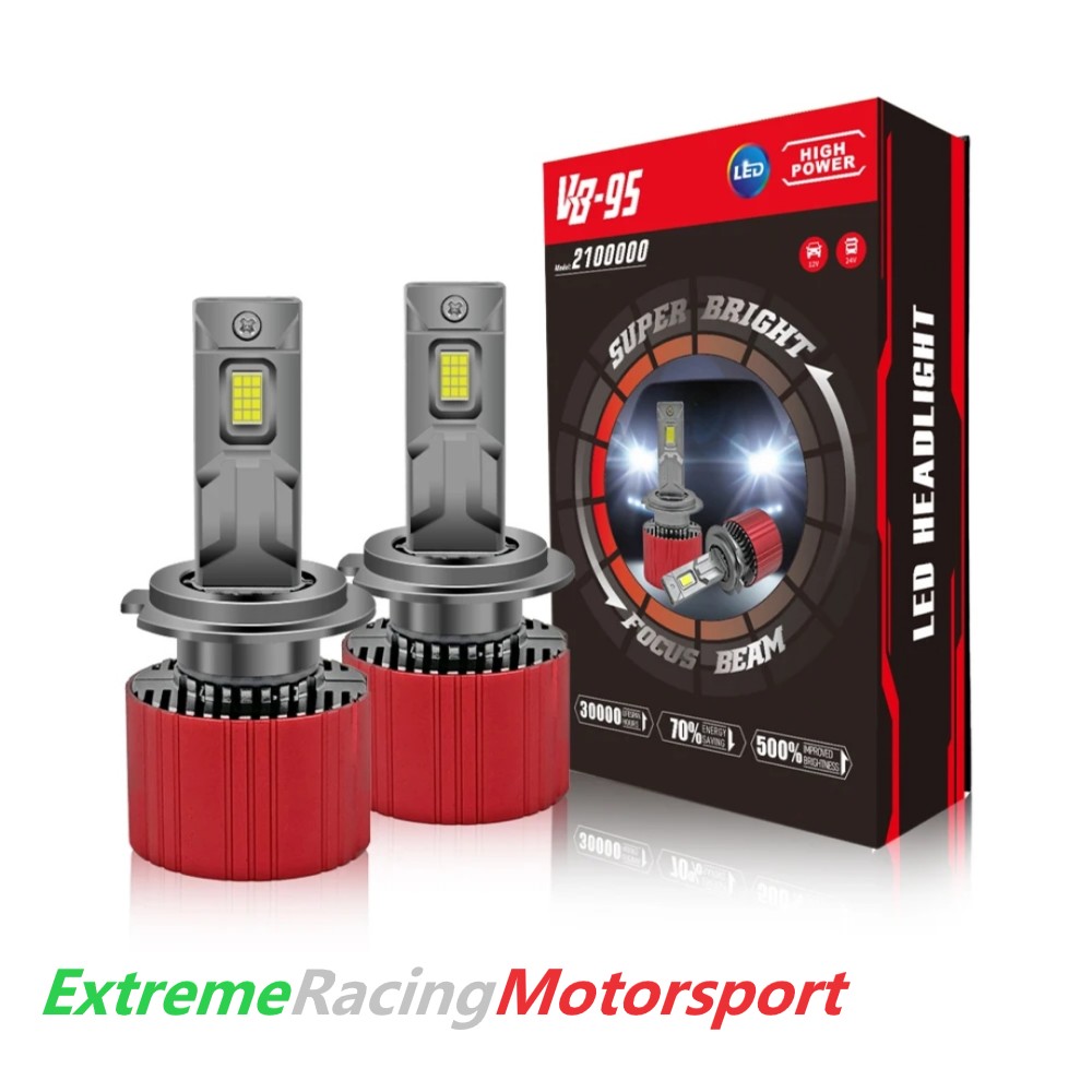 Xtreme Racing Lampadine LED Lampade BiLed ERM V8-95 H4 coppia 6000K 190W CANBUS