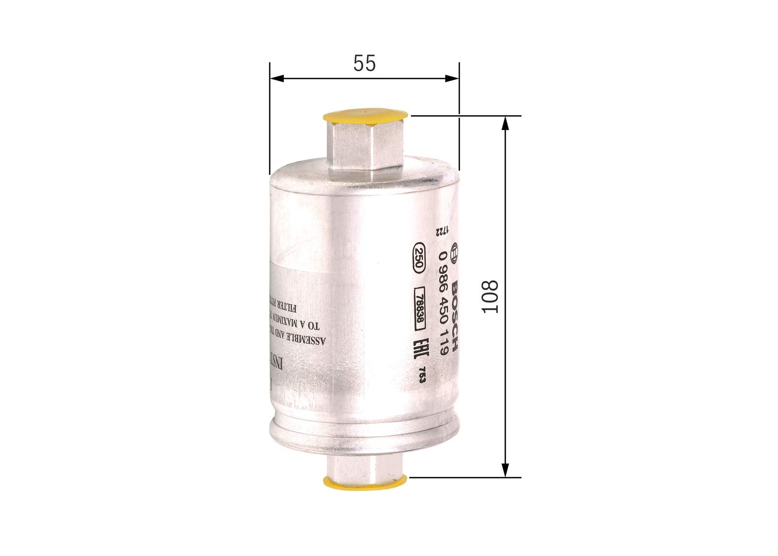 Bosch HCP Filtri 0986450119 filtro carburante benzina a iniezione