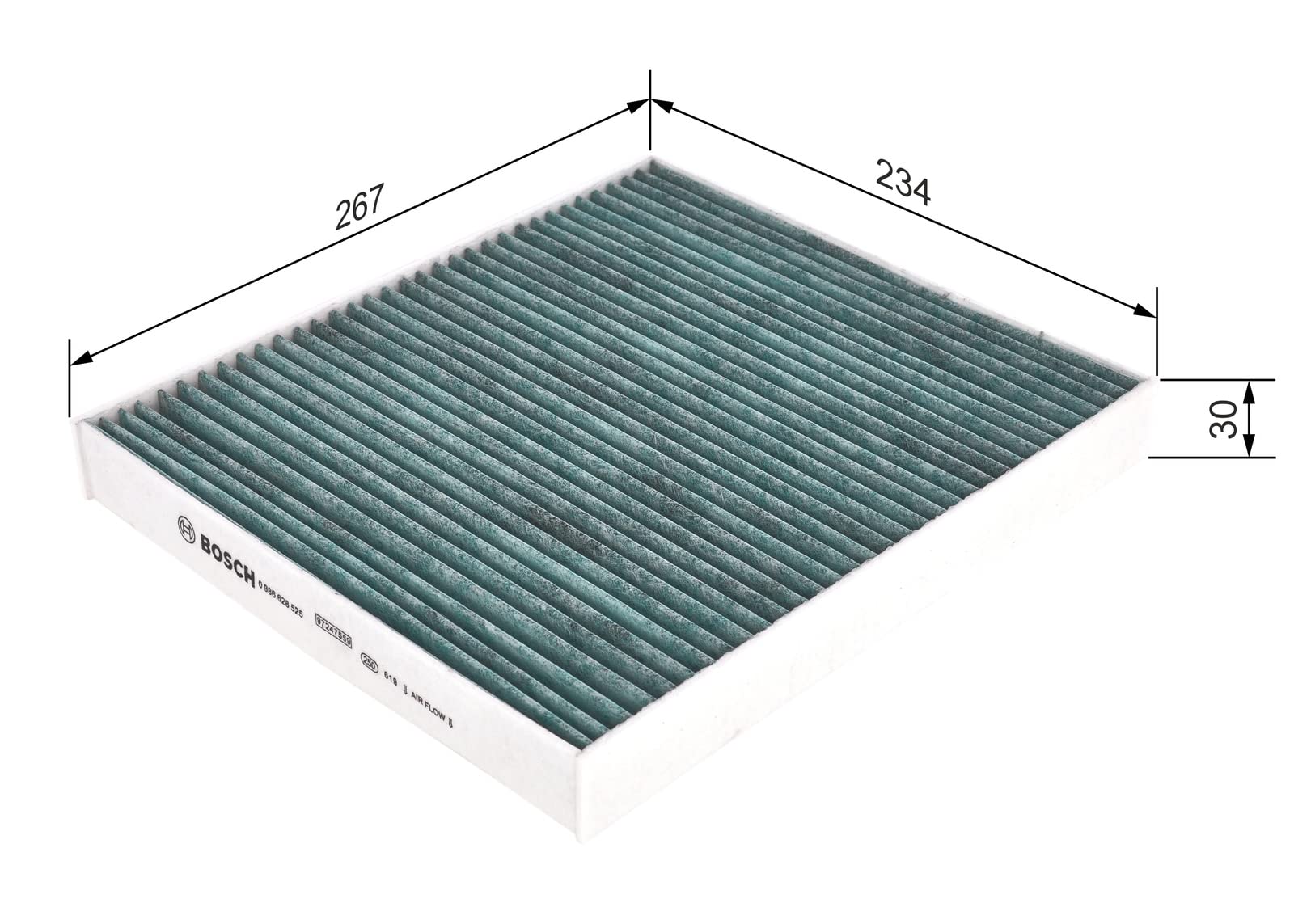 Bosch Filtri 0986628525 filtro abitacolo antibatterico e antiodore