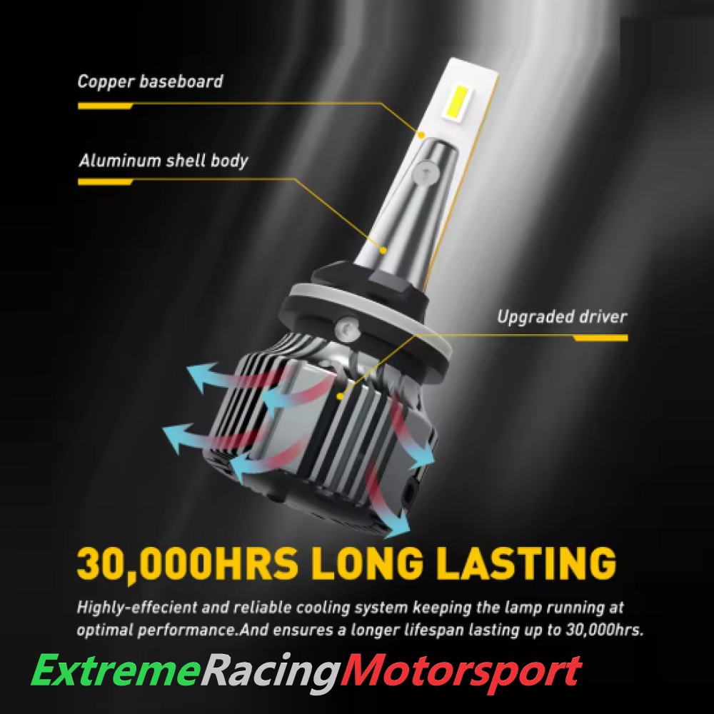 Xtreme Racing Lampadine LED ERM PSX26W 3030 CPS coppia 6500 K Plug&Play