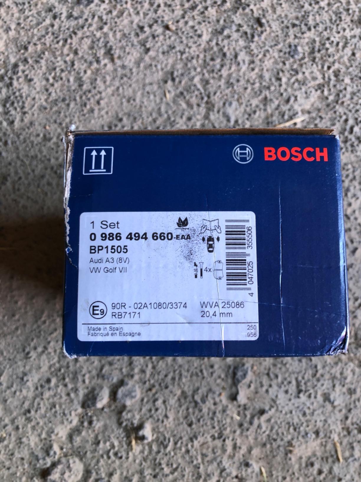 Bosch Sistema frenante 0986494660 Pastiglie freno 4 pezzi anteriori