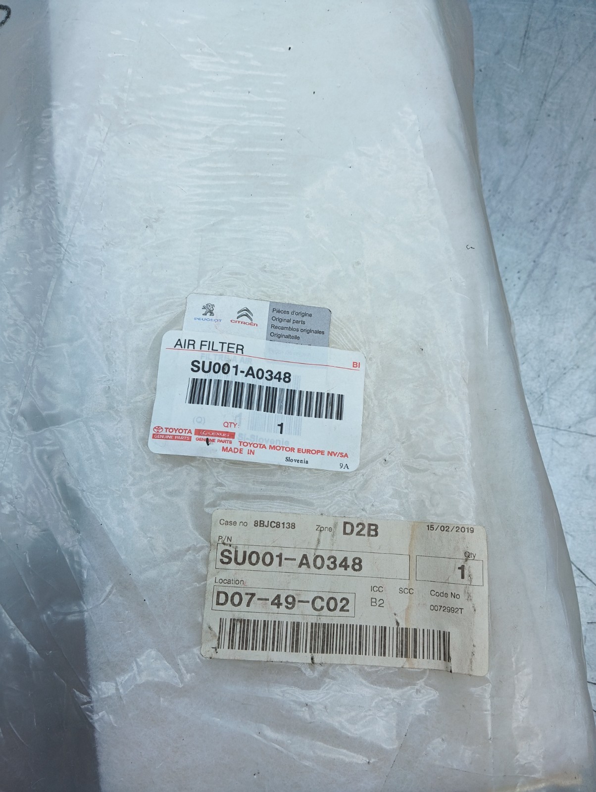 Pomili Alimentazione e scarico Filtro aria motore SU001-A0348 nuovo