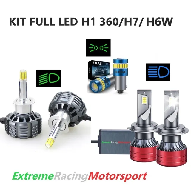 Xtreme Racing Kit Illuminazione LED H6W H1 360° 20K H7 kit 6000K