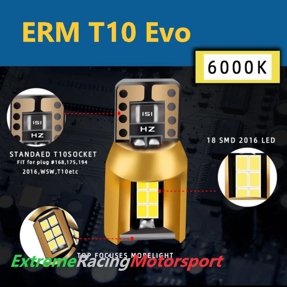 Xtreme Racing Lampadine LED ERM T10 Evo 2 lampadine arancioni 2 pezzi