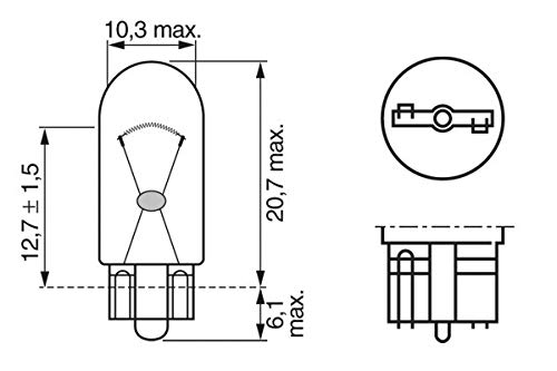 Bosch HCP Lampadine e illuminazione 1987301033 lampadina W5W 1 pezzo