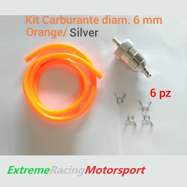 Xtreme Racing Impianto Carburante e Regolatori di Pressione kit tubo carburante 5×7 mm arancio cromato