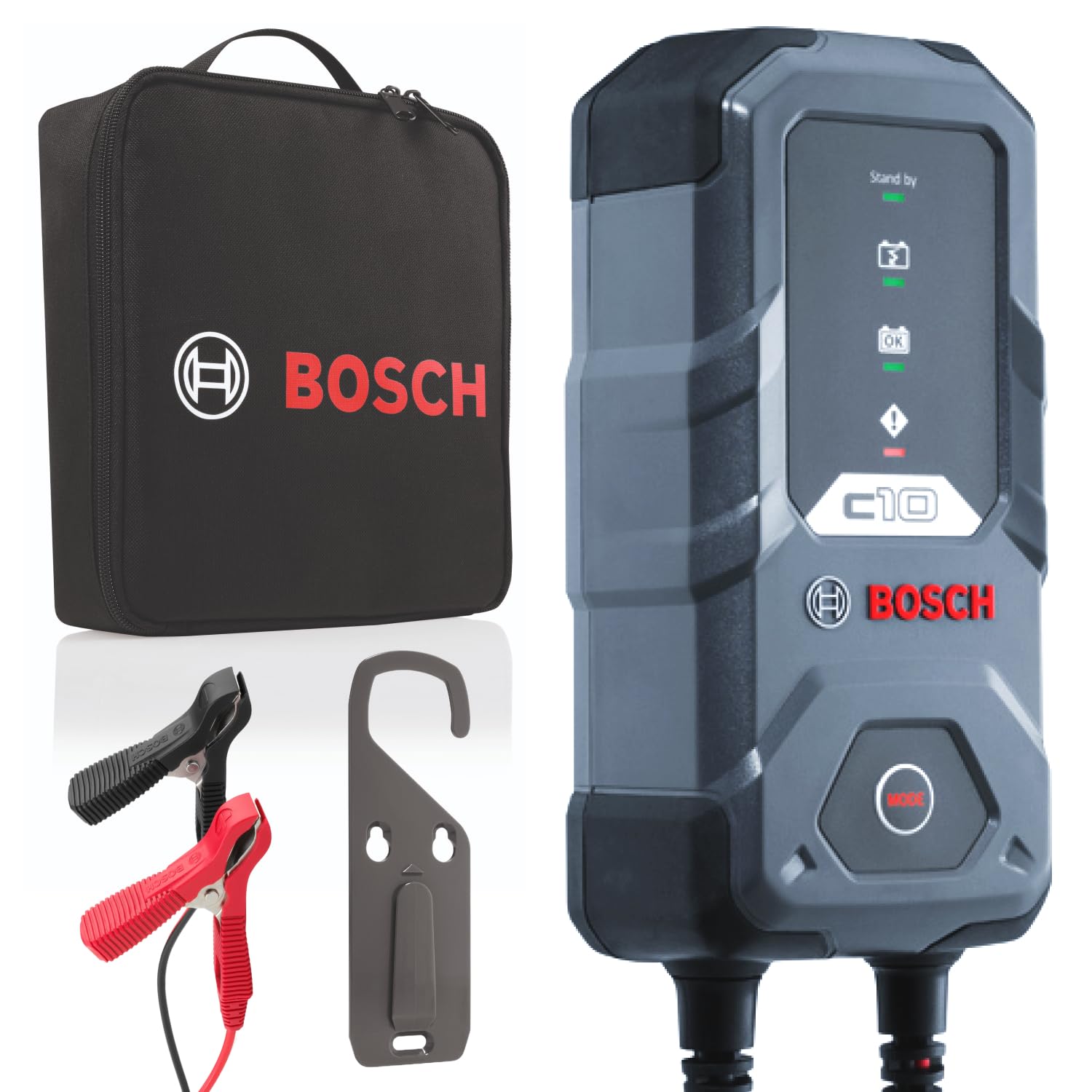 Bosch C10 caricabatterie auto 12 V 3,5 A per batterie al piombo e AGM