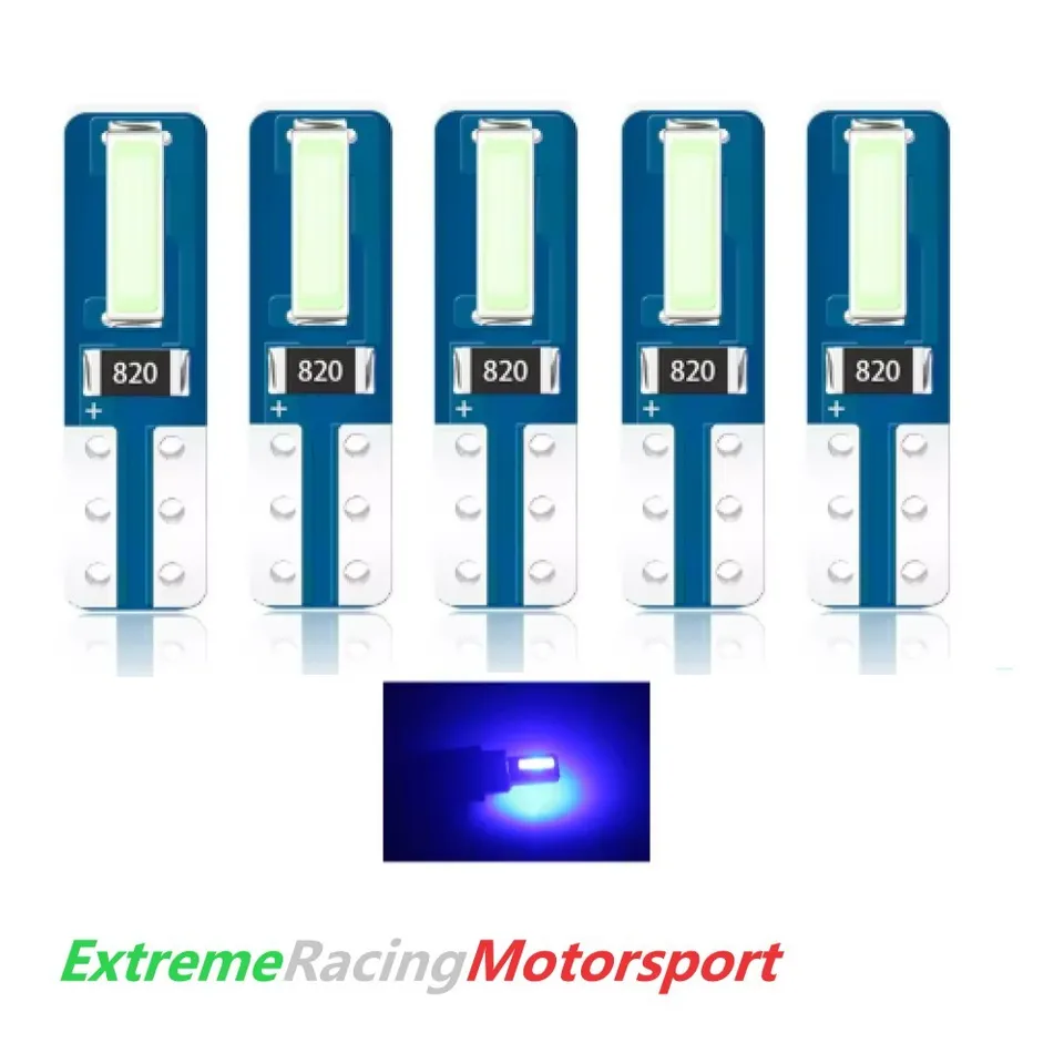 Xtreme Racing Lampadine LED ERM T5W chips blu 12 V set 5 per strumentazione