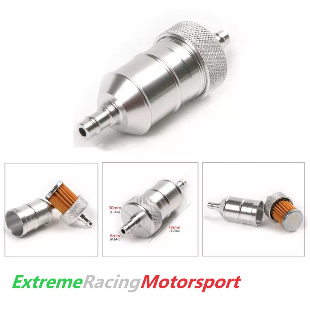 Xtreme Racing Filtri Olio e Carburante Filtro carburante cromato 6 mm