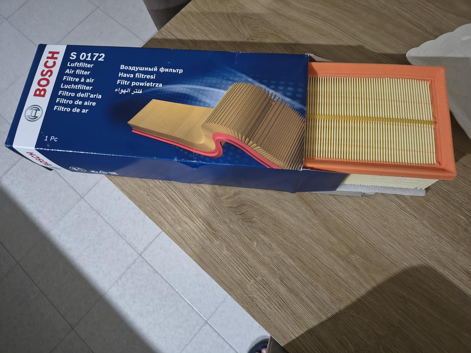 Bosch HCP Filtri F026400172 filtro aria 344 x 135 x 78 mm