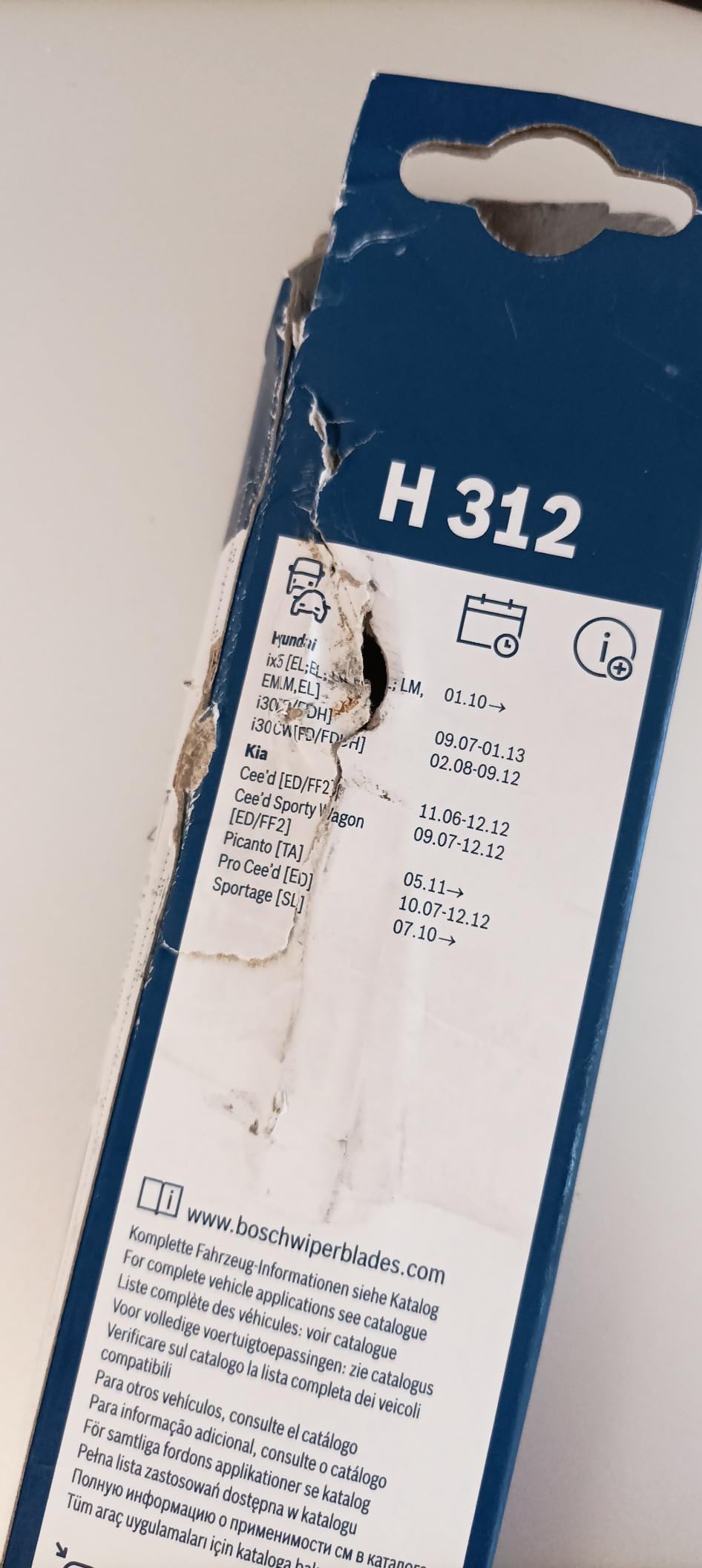 Bosch Spazzole tergicristallo H312 posteriore 300 mm 1 pezzo