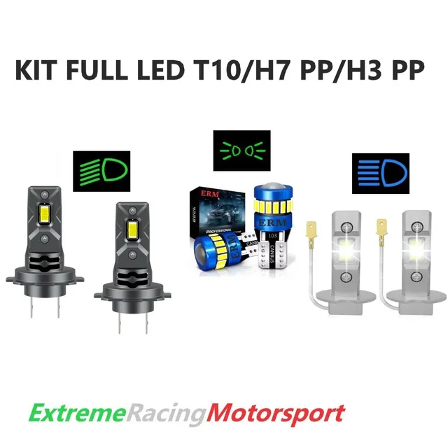 Xtreme Racing Kit Illuminazione LED T10/H7 PP/H3 PP kit lampade LED 6000 K CANBUS
