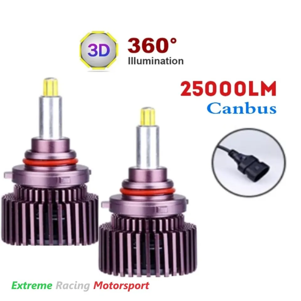 Xtreme Racing Lampadine LED ERM R9 360° HIR2 9012 25K bianche 2 pezzi
