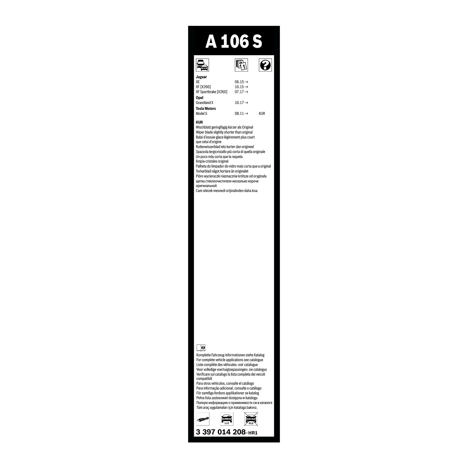 Bosch HCP Spazzole tergicristallo Aerotwin A106S anteriori 2 pezzi