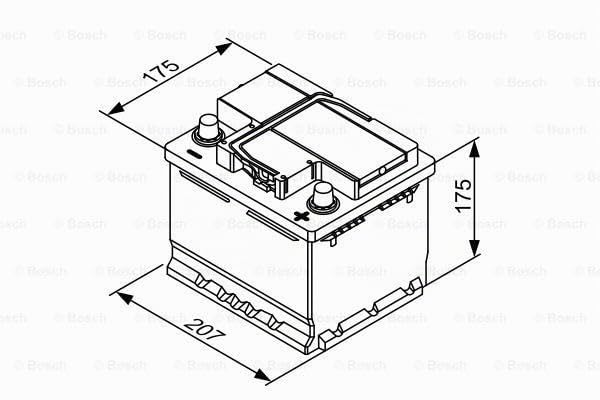 Bosch Batterie 0092T30010 batteria avviamento Truck 45 Ah