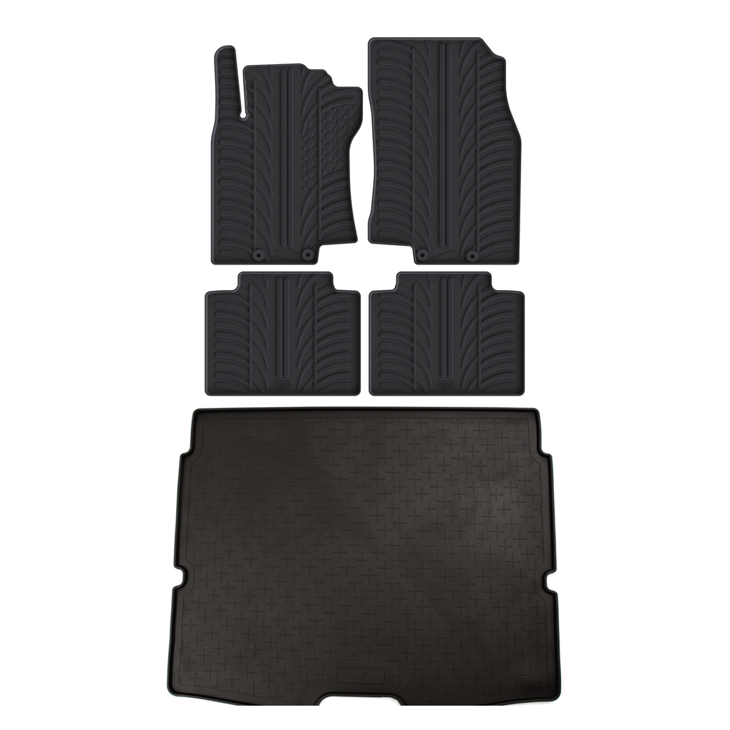 Travall Bundles Nissan X-Trail Rubber Boot Liner and Rubber Car Mats Bundle (2014-2022) gomma