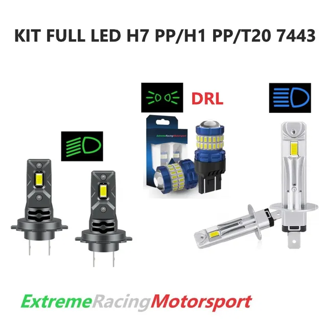 Xtreme Racing Kit Illuminazione LED T20/H7 PP/H1 PP kit LED 6000K