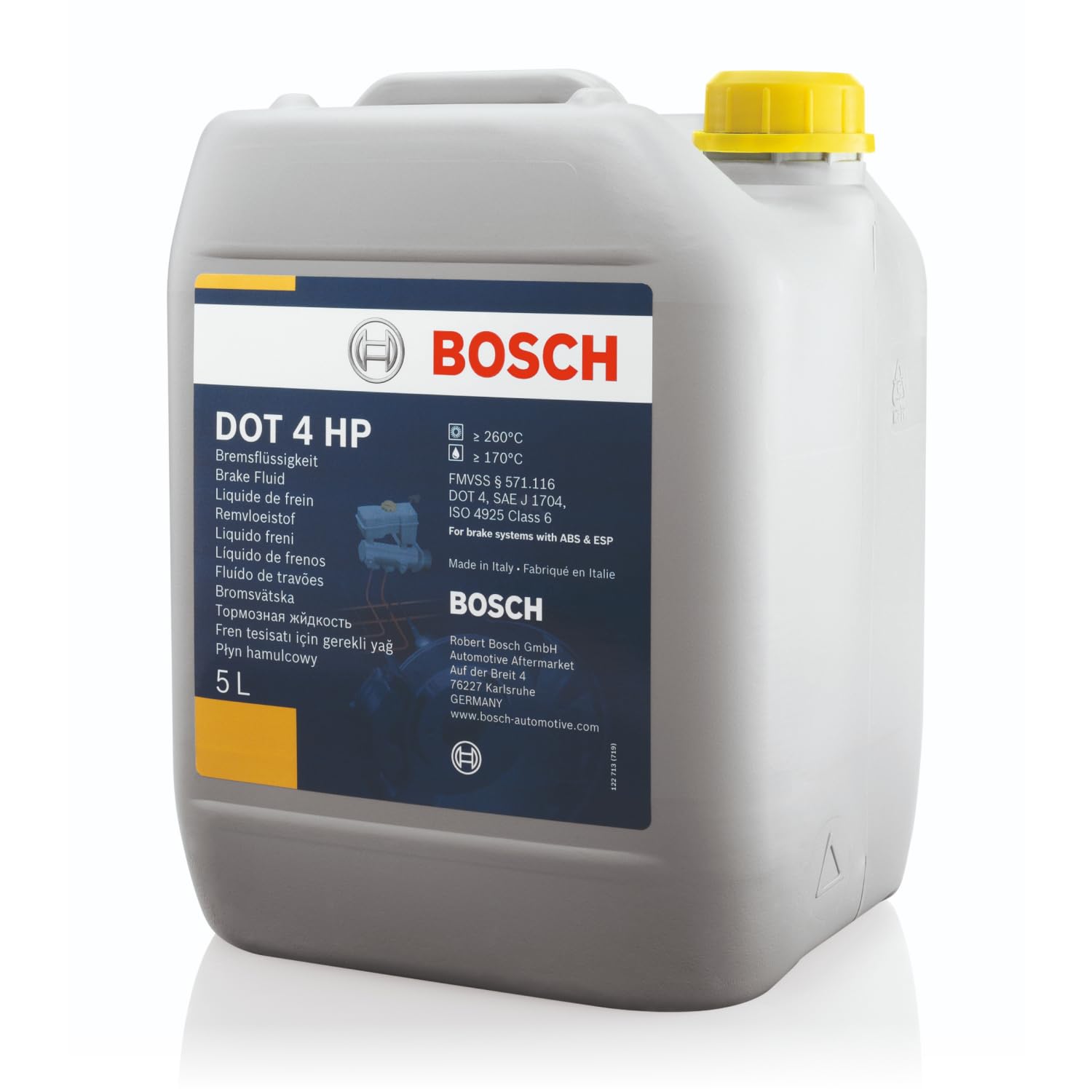 Bosch Sistema frenante DOT 4 HP liquido freni 5 L a bassa viscosità