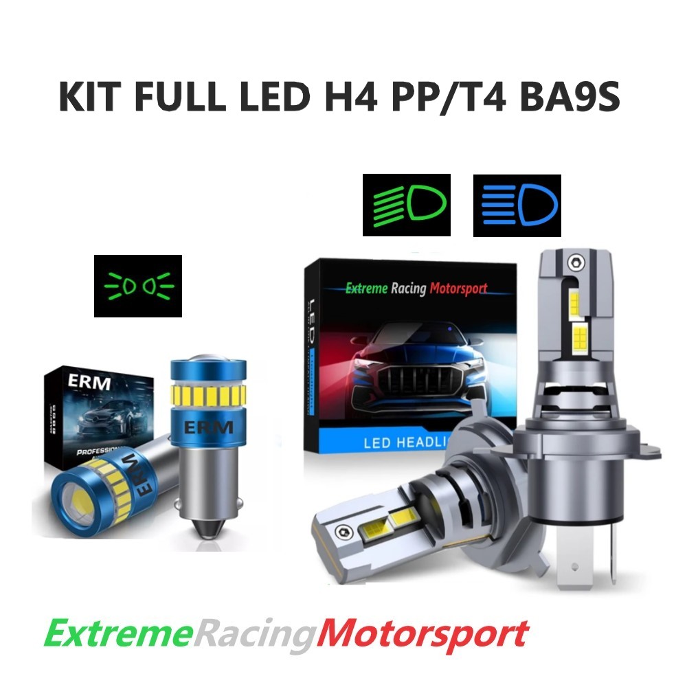 Xtreme Racing Kit Illuminazione LED T4W BA9S/H4 kit lampade 12V 6000K