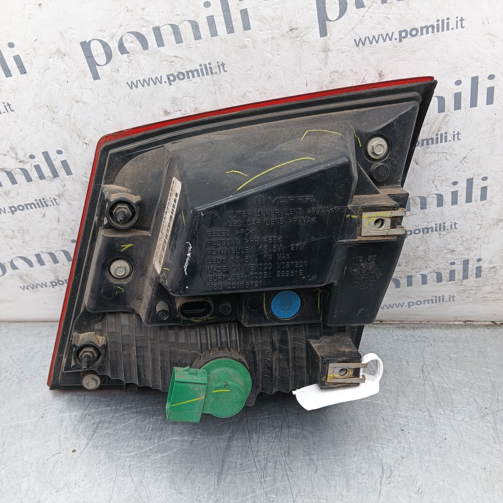 Pomili Fanaleria 68078517AE Fiat Freemont fanale posteriore sinistro portellone usato