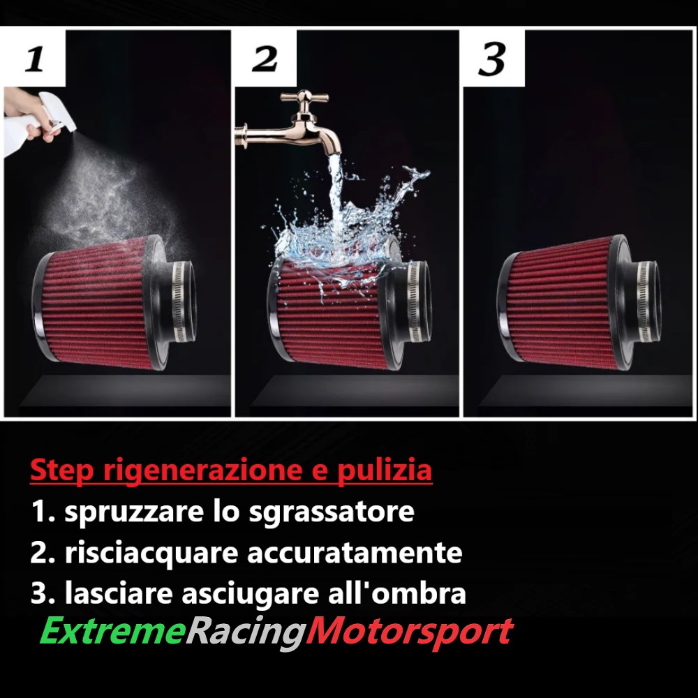 Xtreme Racing Filtri Aria ERM filtro aria 89 mm verde cotone