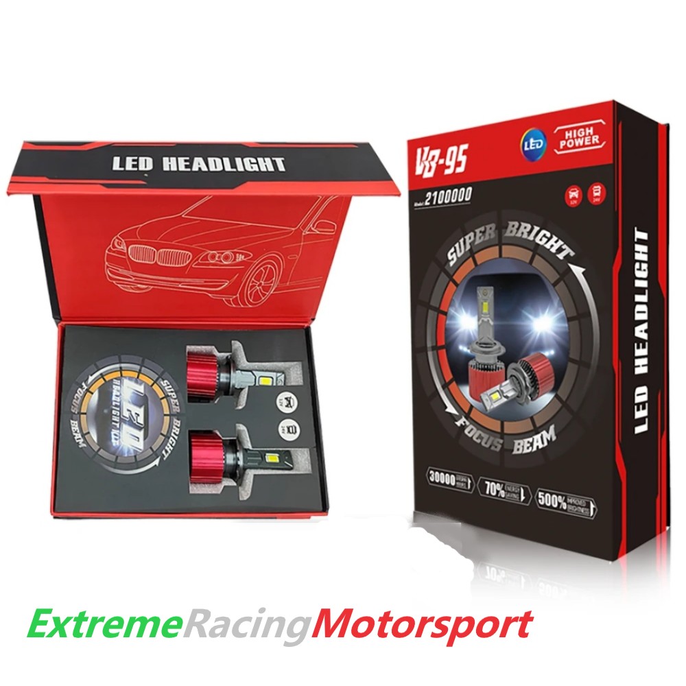 Xtreme Racing Lampadine LED Lampade BiLed ERM V8-95 H4 coppia 6000K 190W CANBUS