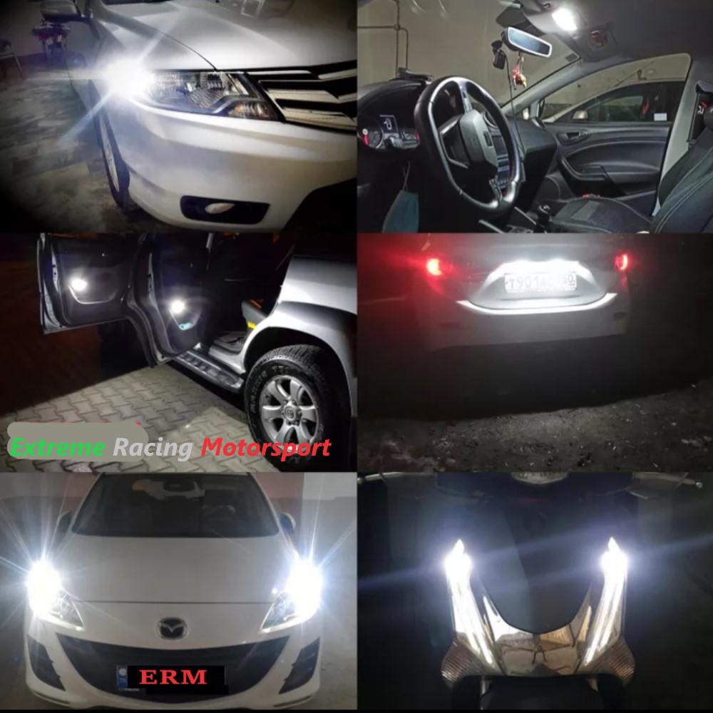 Xtreme Racing Lampadine LED BA9S ERM luci targa coppia bianca IP68