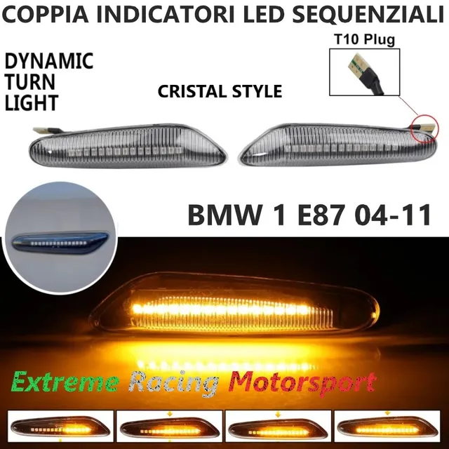 Xtreme Racing Indicatori di Direzione LED ERM IDSQ BMW 1 E87 5p 04-11 dinamici coppia fumé