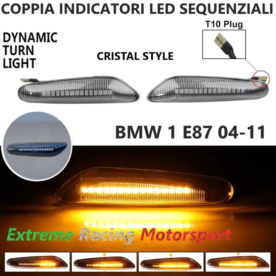 Xtreme Racing Indicatori di Direzione LED ERM IDSQ BMW 1 E87 5p 04-11 dinamici coppia fumé