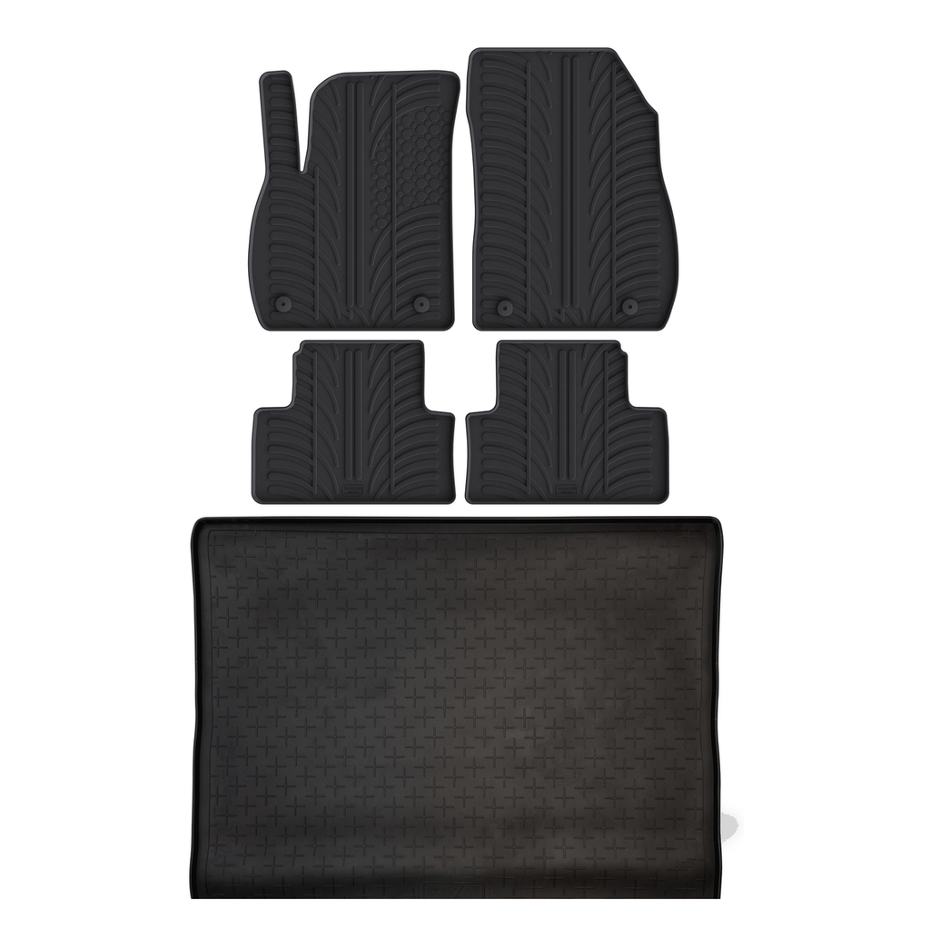 Travall Bundles Vauxhall Zafira Rubber Boot Liner and Rubber Car Mats Bundle (2012-2018) gomma
