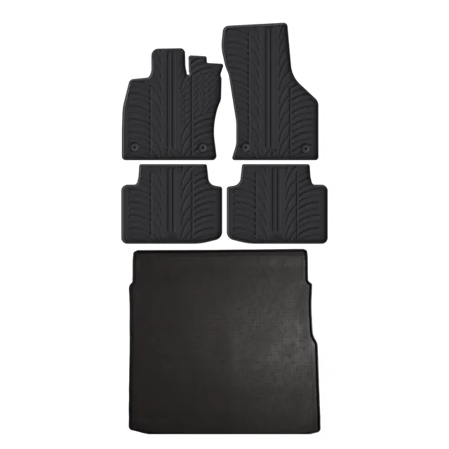 Travall Bundles VW Passat Rubber Boot Liner e Rubber Car Mats Bundle 2015-2024