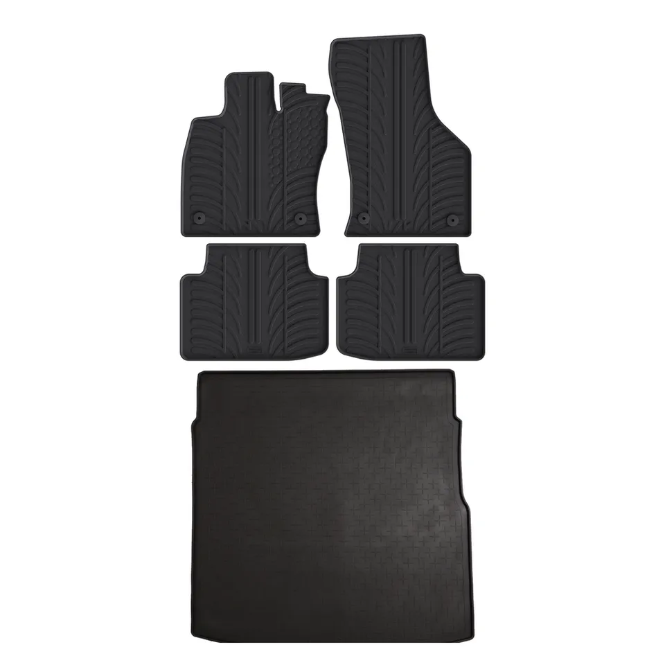 Travall Bundles VW Passat Rubber Boot Liner e Rubber Car Mats Bundle 2015-2024