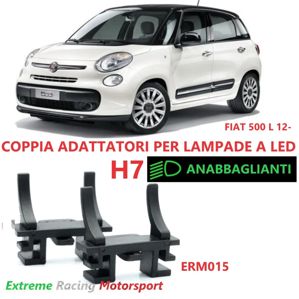 Xtreme Racing Accessori per Illuminazione LED ERM015 Fiat 500 L 12- adattatori H7 coppia