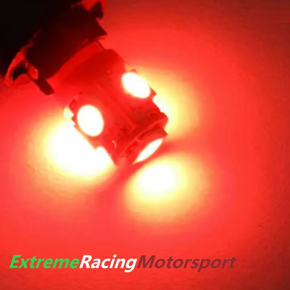 Xtreme Racing Lampadine LED BA9S T4W 5L Red, coppia, 12 V CANBUS