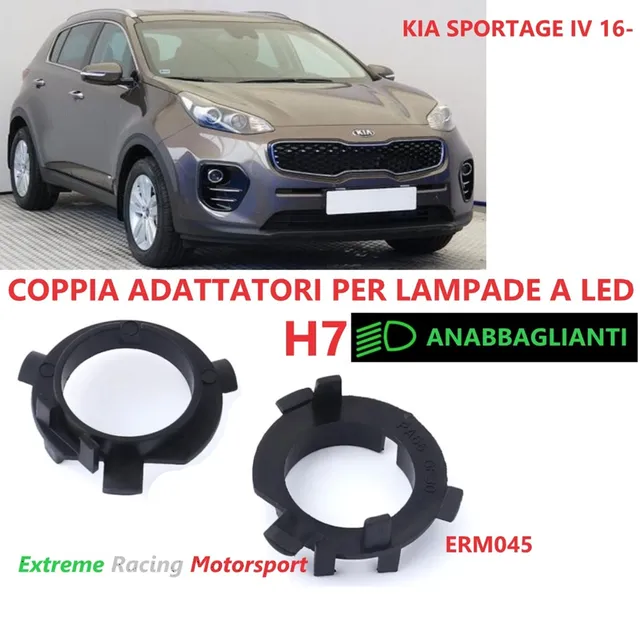 Xtreme Racing Accessori per Illuminazione LED ERM045 Kia Sportage IV 16- adattatori H7