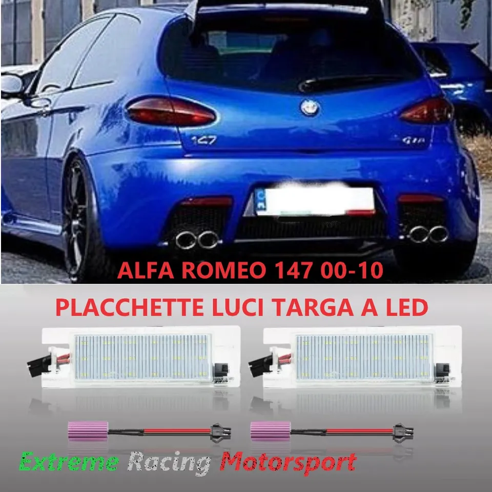 Xtreme Racing Accessori per Illuminazione LED placchette luci targa Alfa Romeo 147 00-10 coppia bianche