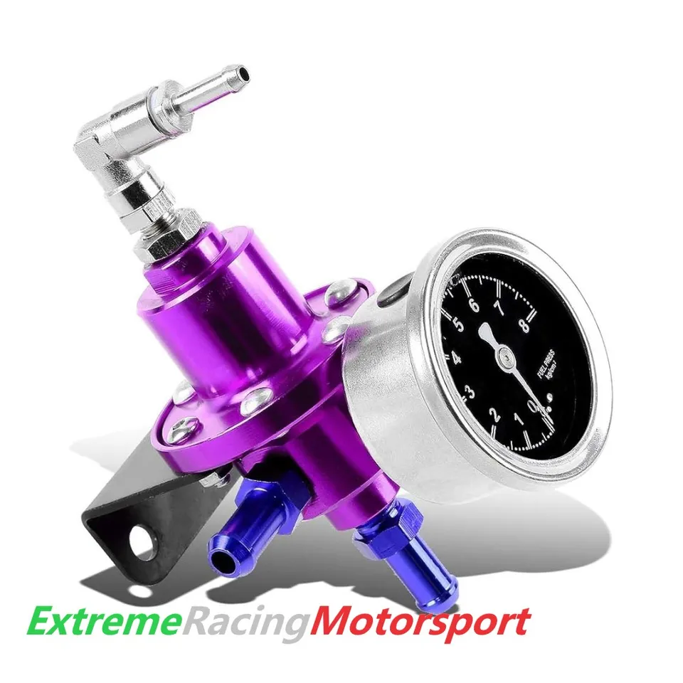 Xtreme Racing Impianto Carburante Regolatore pressione benzina viola 0-8 bar