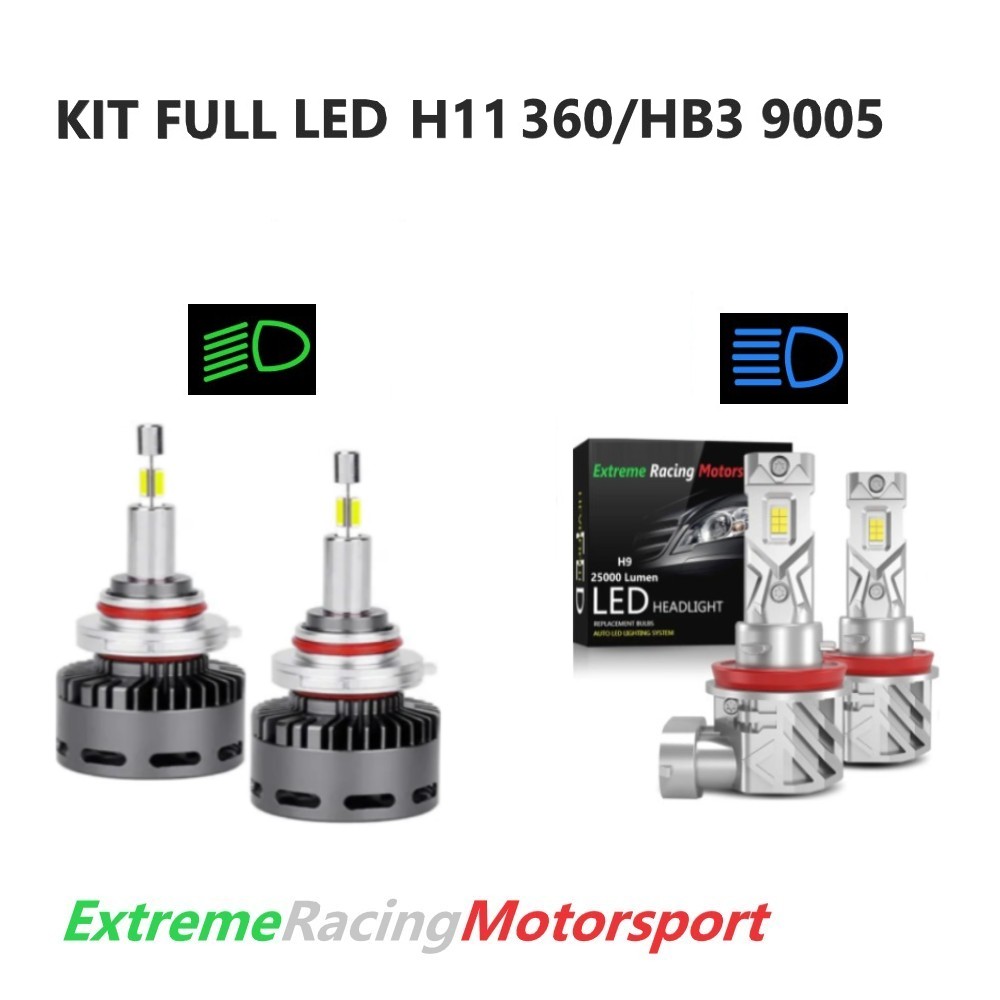 Xtreme Racing Kit Illuminazione LED H11 360° 40 Klm/HB3 9005 PP kit LED 6000K
