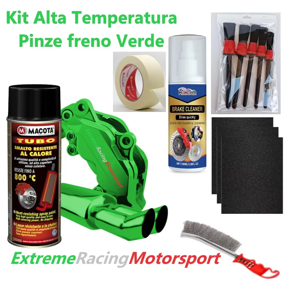 Xtreme Racing Decorazioni Auto Kit vernice pinze freno verde alta temperatura