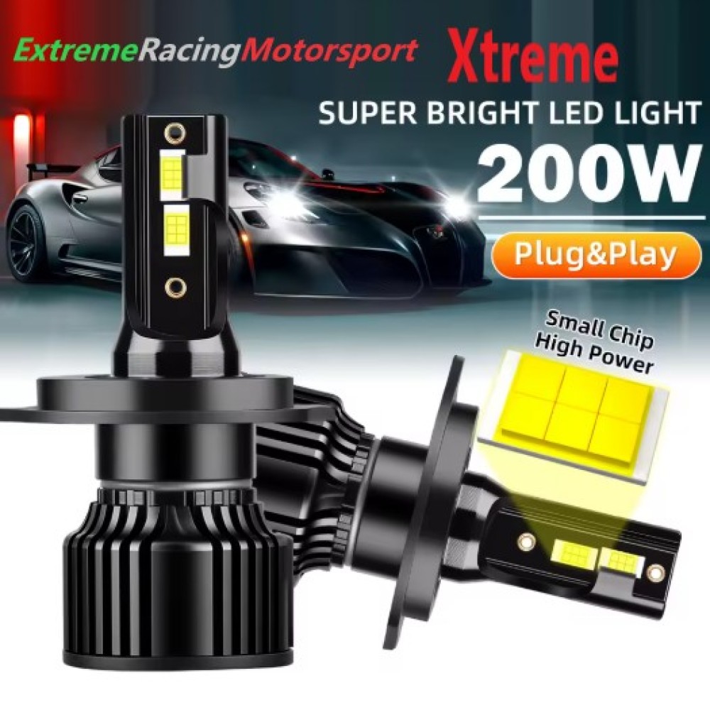 Xtreme Racing Lampadine LED ERM Black Edition H4 lampadine 6000K