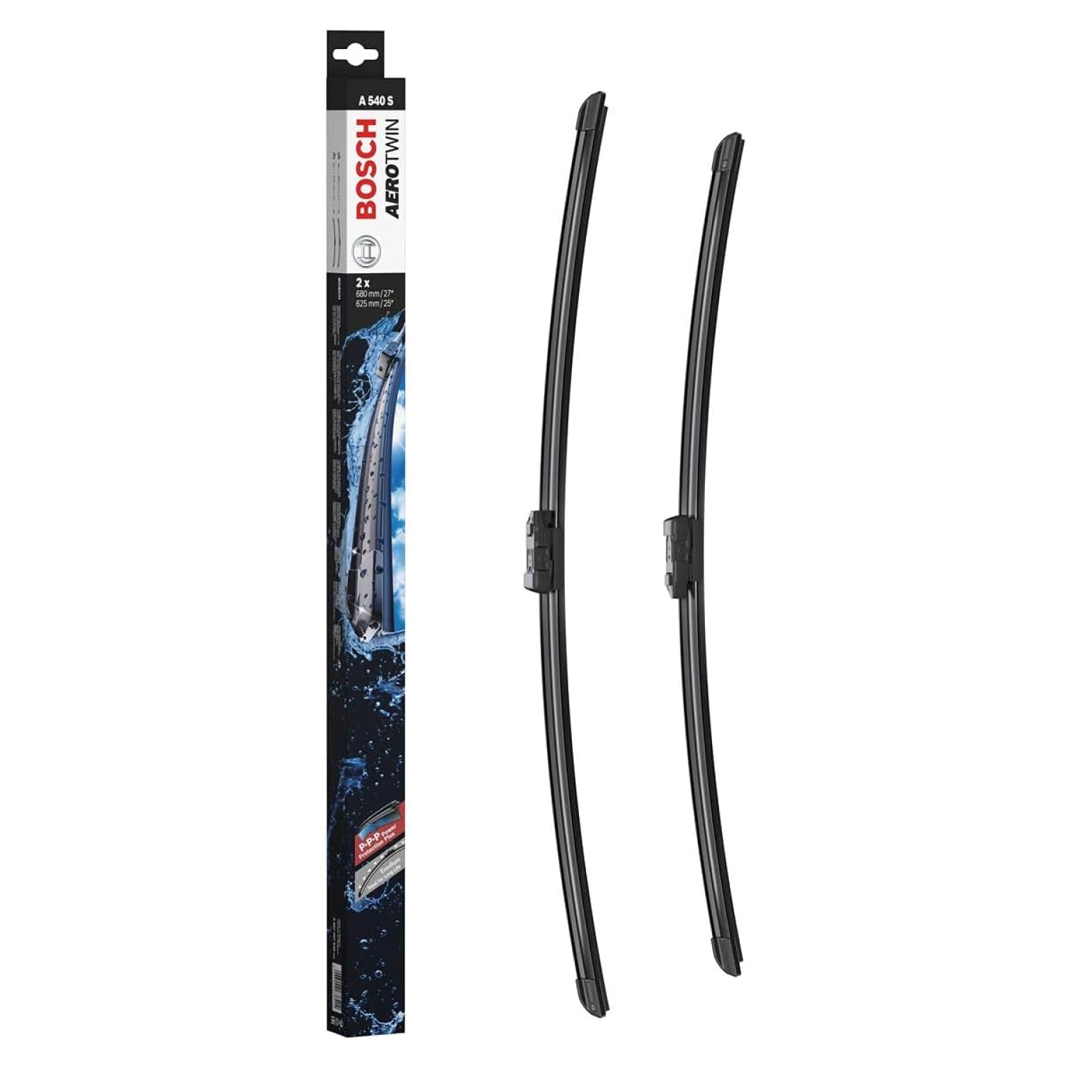 Bosch Spazzole tergicristallo Aerotwin A540S anteriori 2 pezzi flat blade