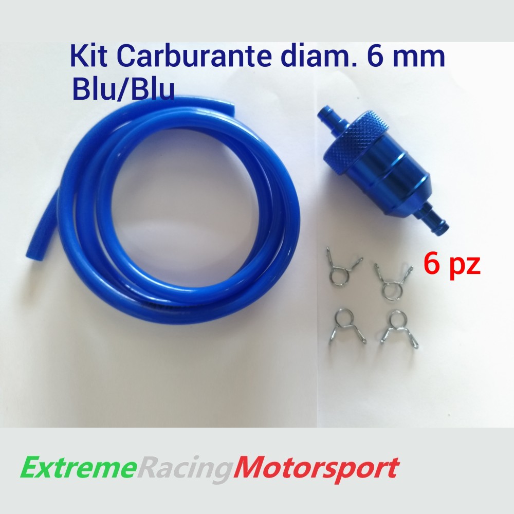 Xtreme Racing Kit Tubo Siliconico Carburante tubo benzina blu 5×7 mm 6 pezzi